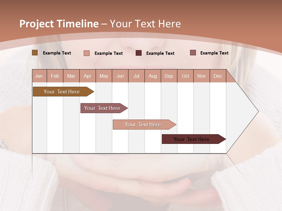 Smiling Woman Isolated On White Background PowerPoint Template