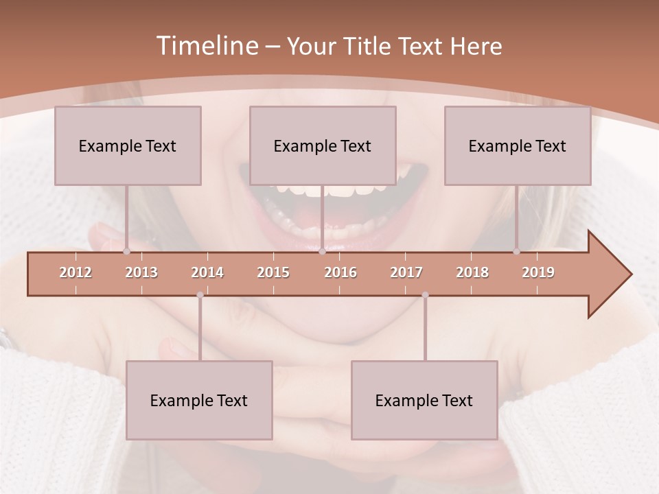 Smiling Woman Isolated On White Background PowerPoint Template