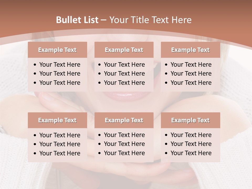 Smiling Woman Isolated On White Background PowerPoint Template