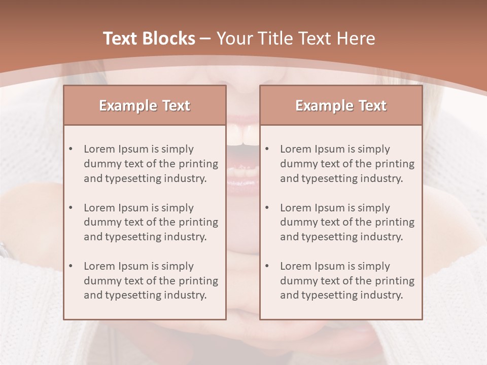 Smiling Woman Isolated On White Background PowerPoint Template