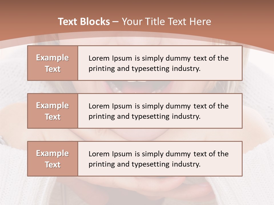 Smiling Woman Isolated On White Background PowerPoint Template