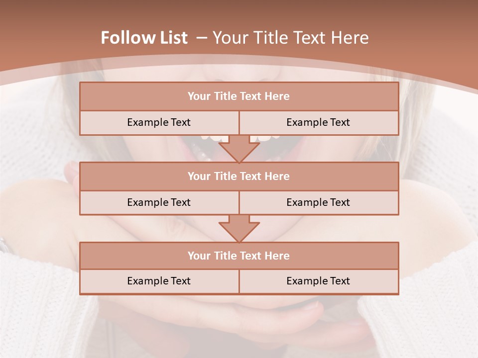 Smiling Woman Isolated On White Background PowerPoint Template