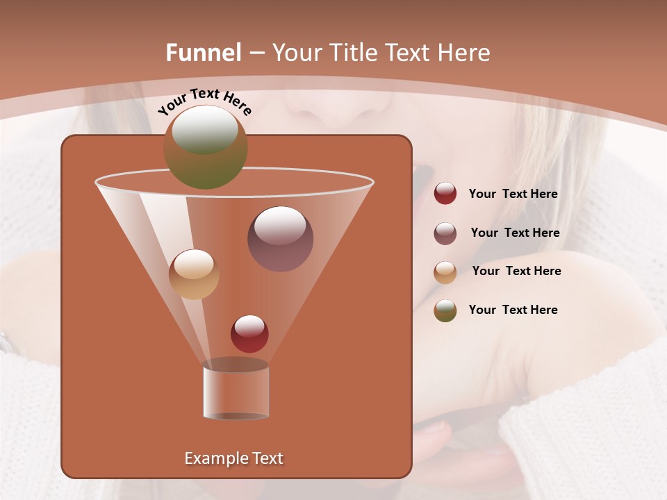 Smiling Woman Isolated On White Background PowerPoint Template