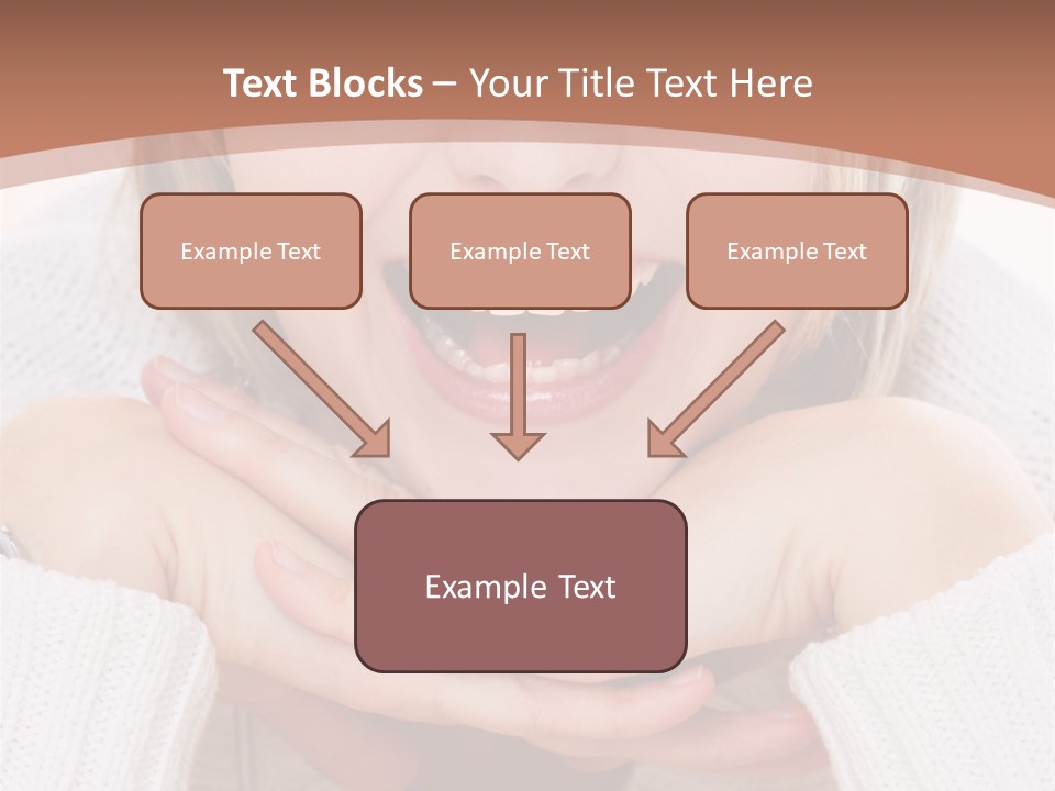 Smiling Woman Isolated On White Background PowerPoint Template