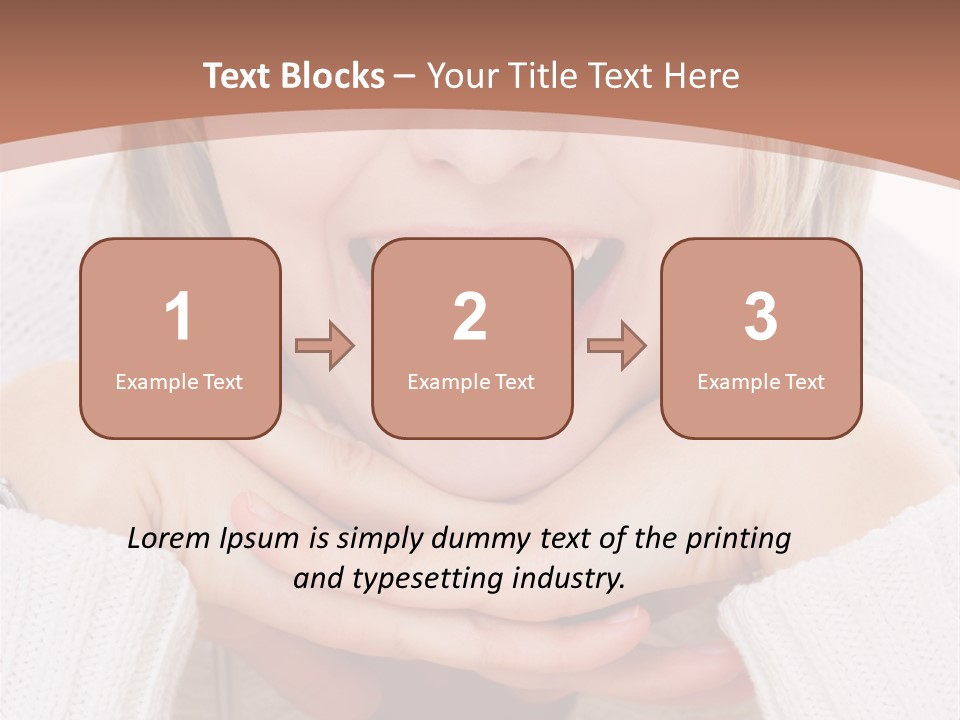 Smiling Woman Isolated On White Background PowerPoint Template