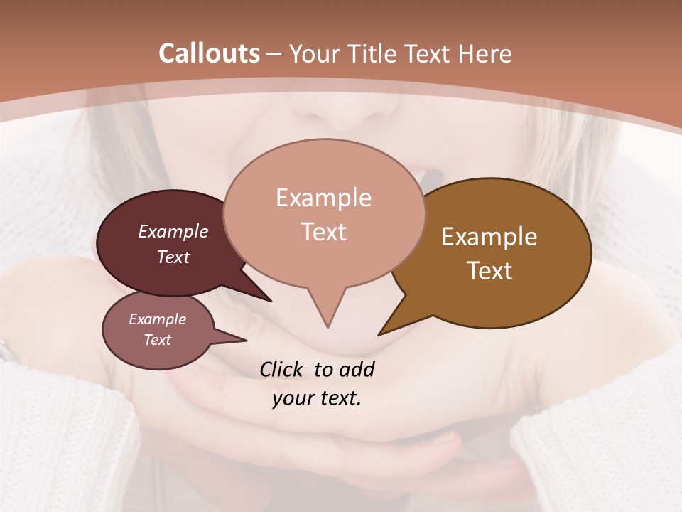 Smiling Woman Isolated On White Background PowerPoint Template