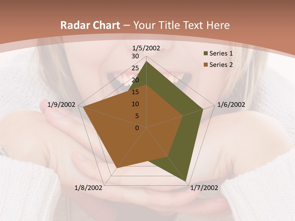 Smiling Woman Isolated On White Background PowerPoint Template