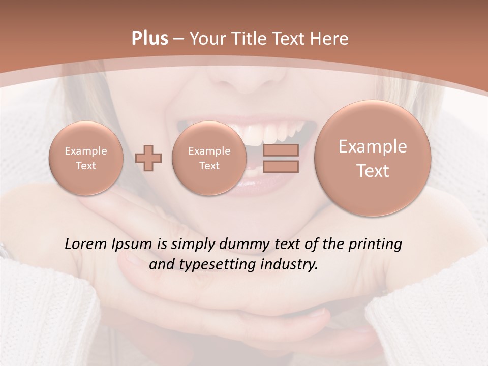 Smiling Woman Isolated On White Background PowerPoint Template
