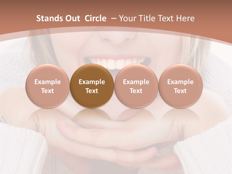 Smiling Woman Isolated On White Background PowerPoint Template