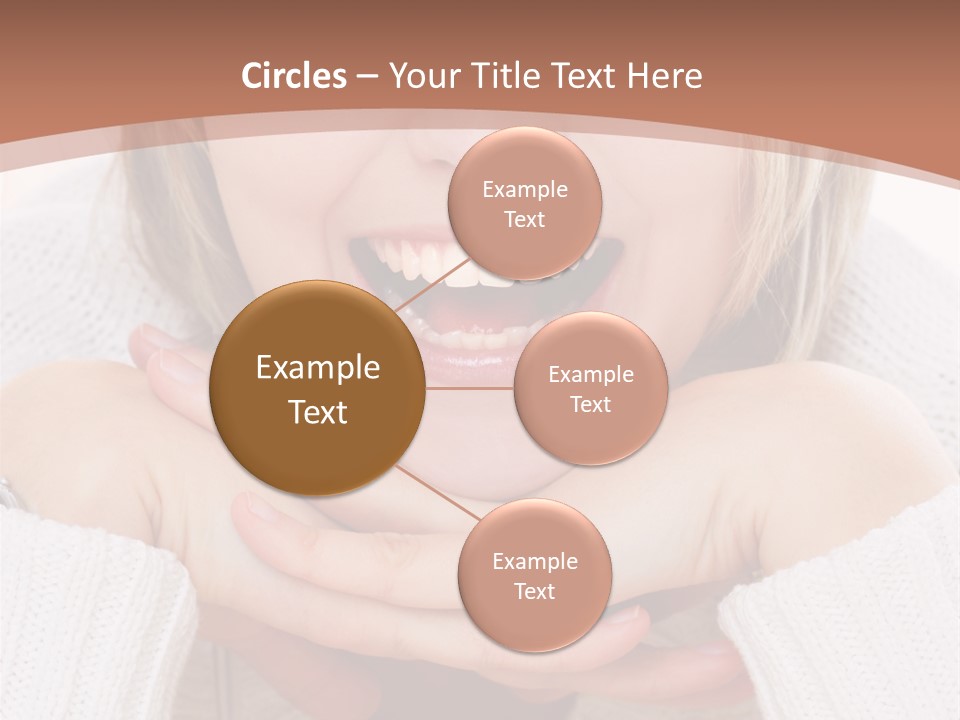 Smiling Woman Isolated On White Background PowerPoint Template