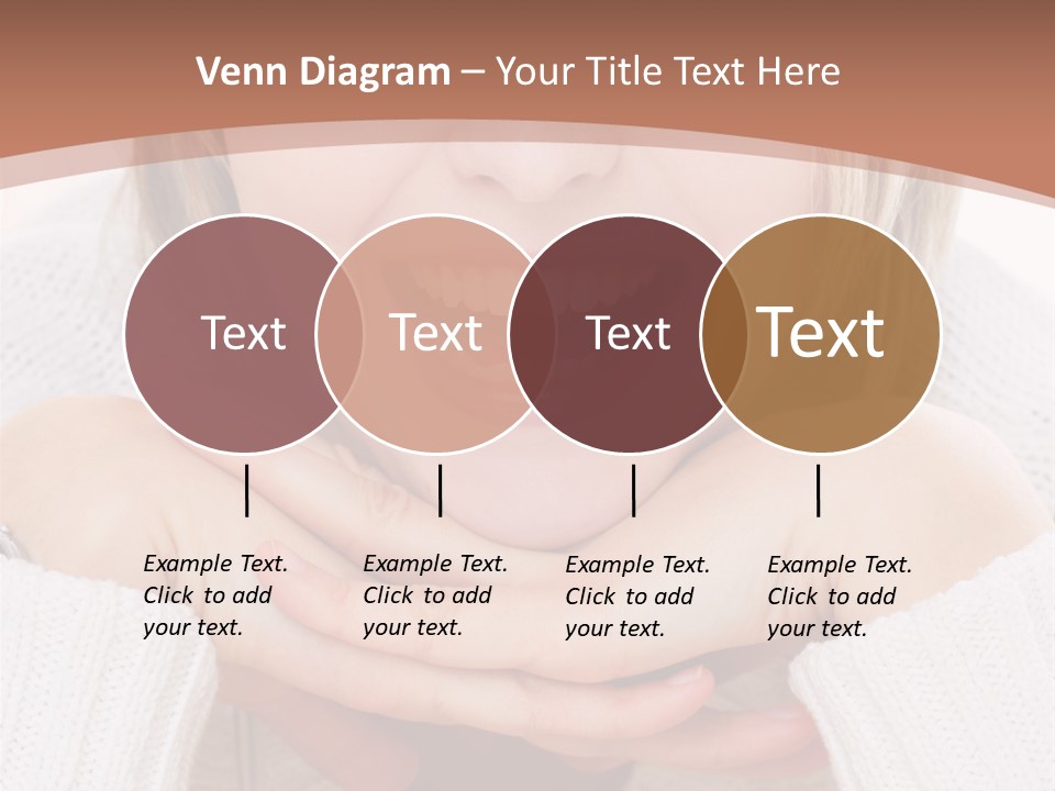 Smiling Woman Isolated On White Background PowerPoint Template