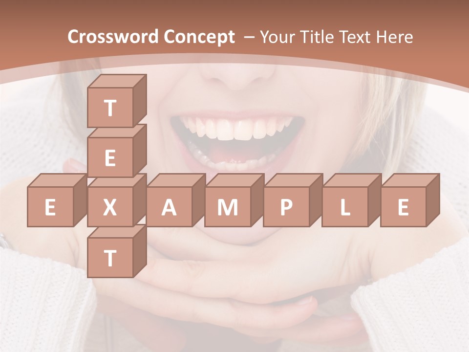 Smiling Woman Isolated On White Background PowerPoint Template