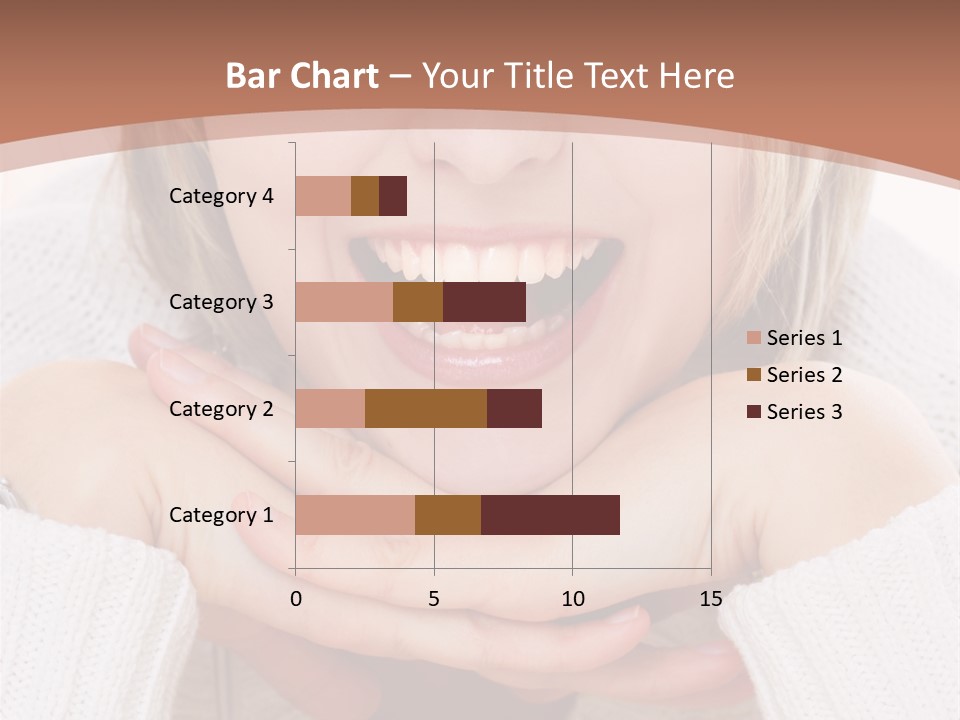 Smiling Woman Isolated On White Background PowerPoint Template