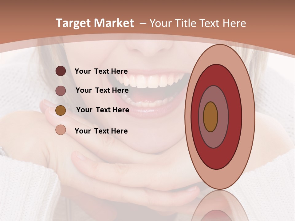 Smiling Woman Isolated On White Background PowerPoint Template