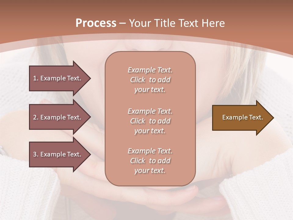 Smiling Woman Isolated On White Background PowerPoint Template