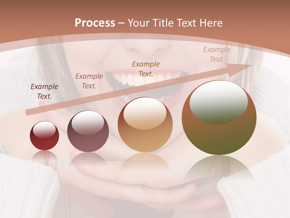 Smiling Woman Isolated On White Background PowerPoint Template