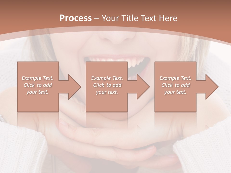 Smiling Woman Isolated On White Background PowerPoint Template