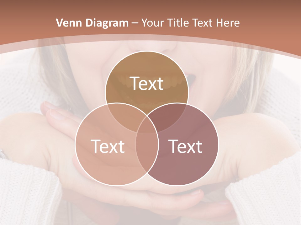 Smiling Woman Isolated On White Background PowerPoint Template