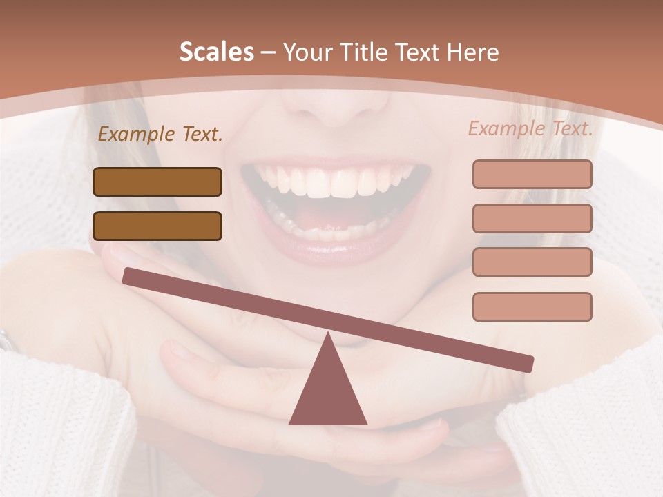 Smiling Woman Isolated On White Background PowerPoint Template