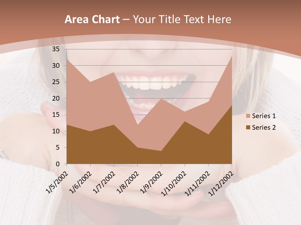 Smiling Woman Isolated On White Background PowerPoint Template