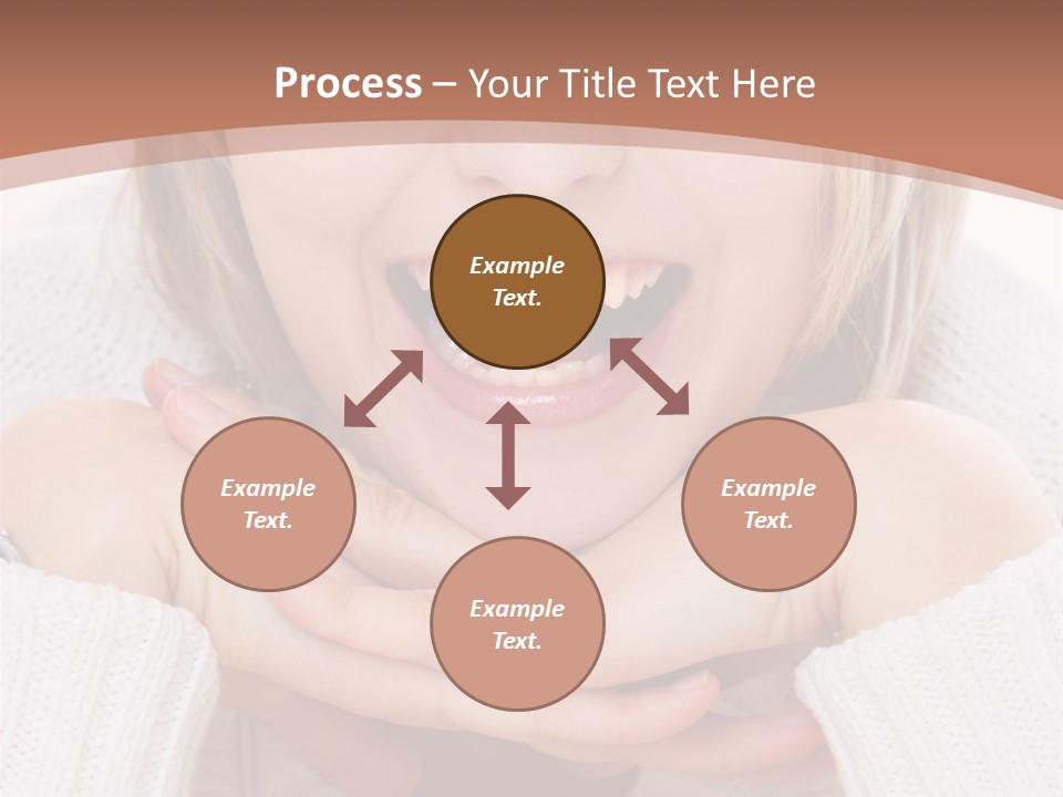 Smiling Woman Isolated On White Background PowerPoint Template