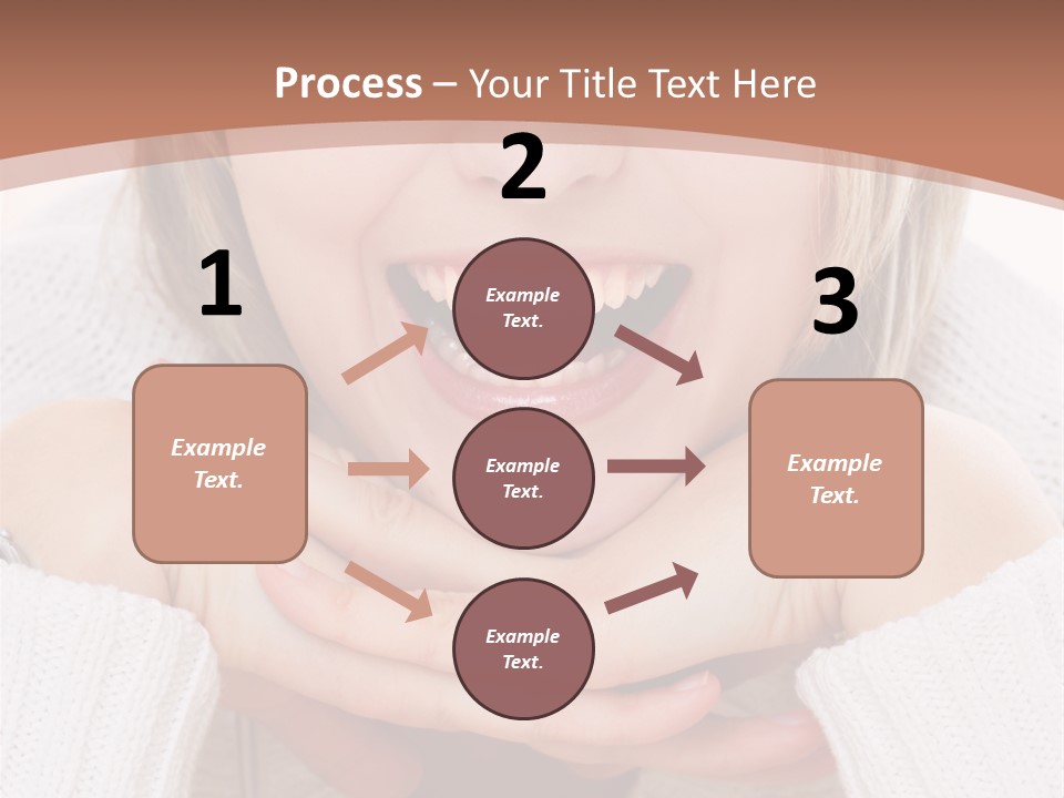 Smiling Woman Isolated On White Background PowerPoint Template