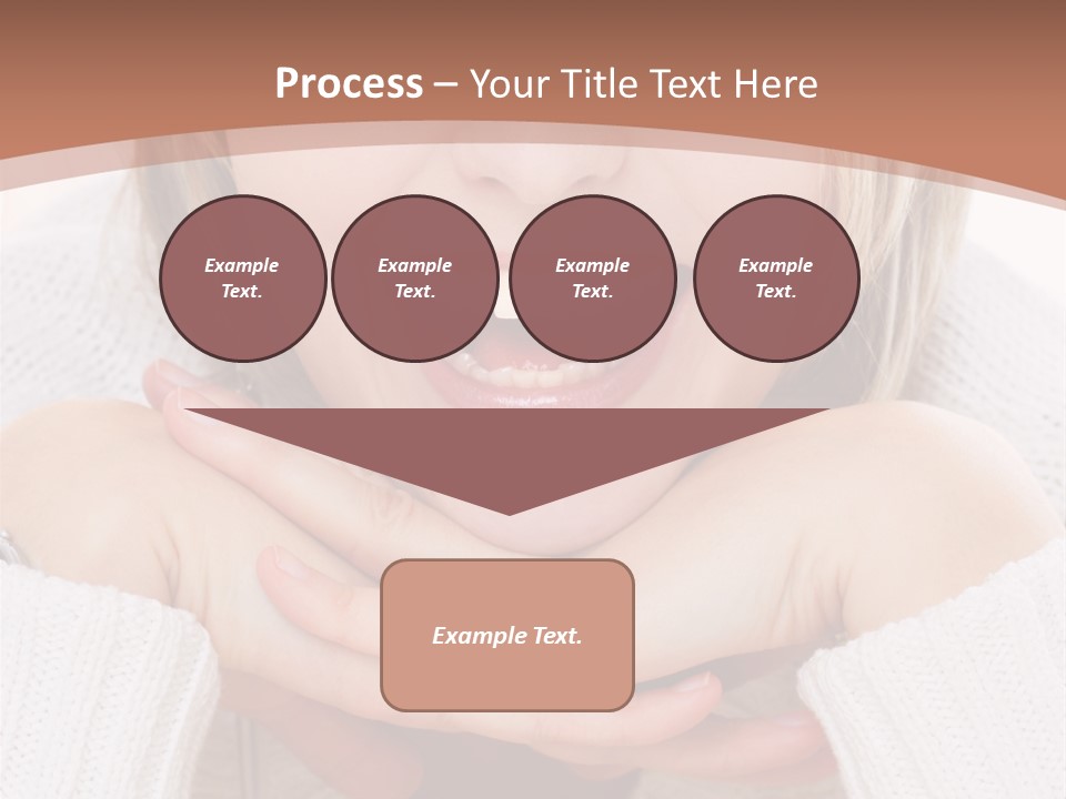 Smiling Woman Isolated On White Background PowerPoint Template