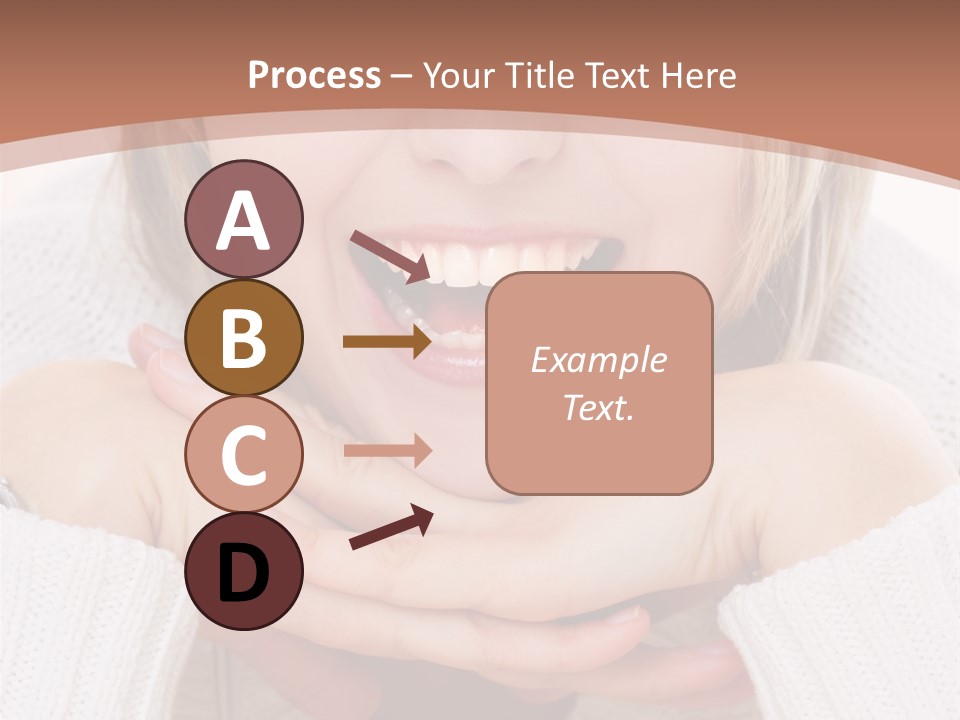 Smiling Woman Isolated On White Background PowerPoint Template