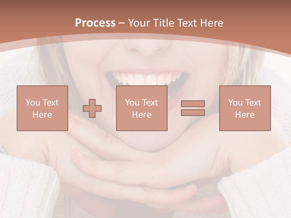 Smiling Woman Isolated On White Background PowerPoint Template