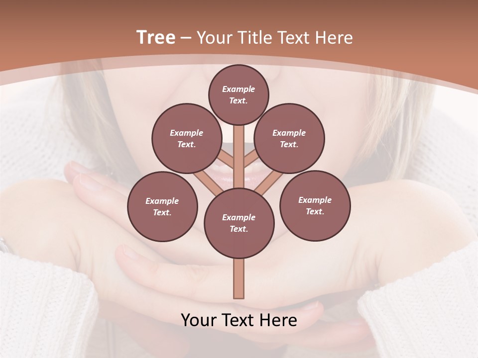 Smiling Woman Isolated On White Background PowerPoint Template