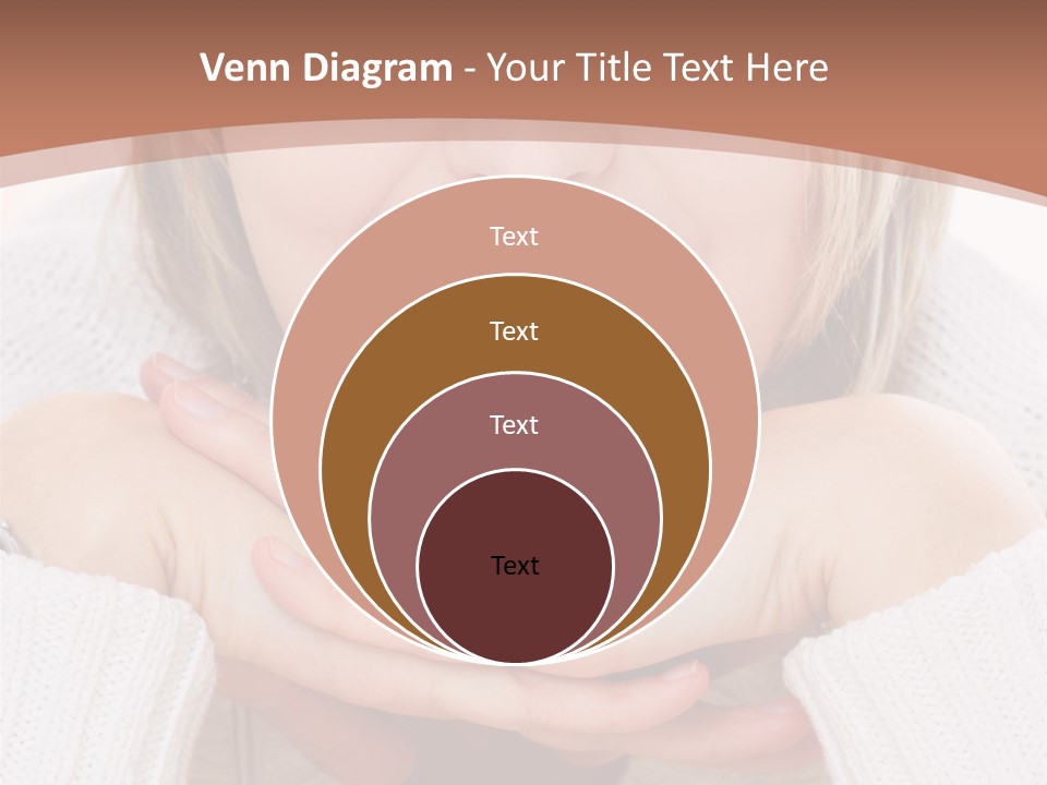 Smiling Woman Isolated On White Background PowerPoint Template