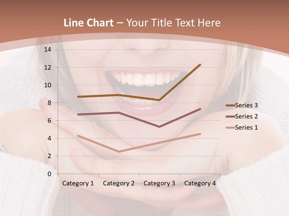 Smiling Woman Isolated On White Background PowerPoint Template