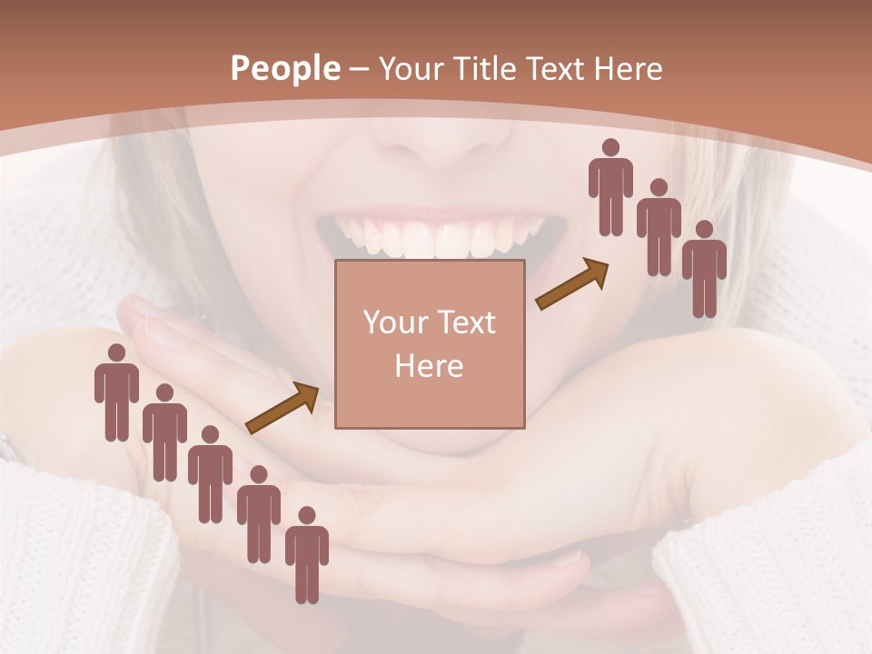 Smiling Woman Isolated On White Background PowerPoint Template