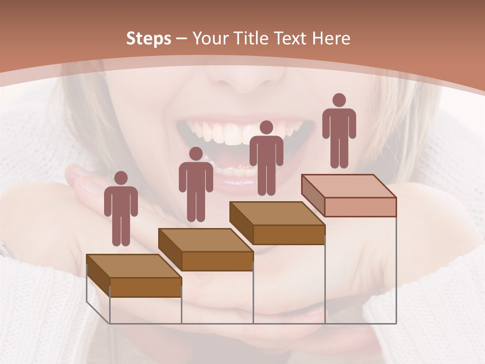 Smiling Woman Isolated On White Background PowerPoint Template