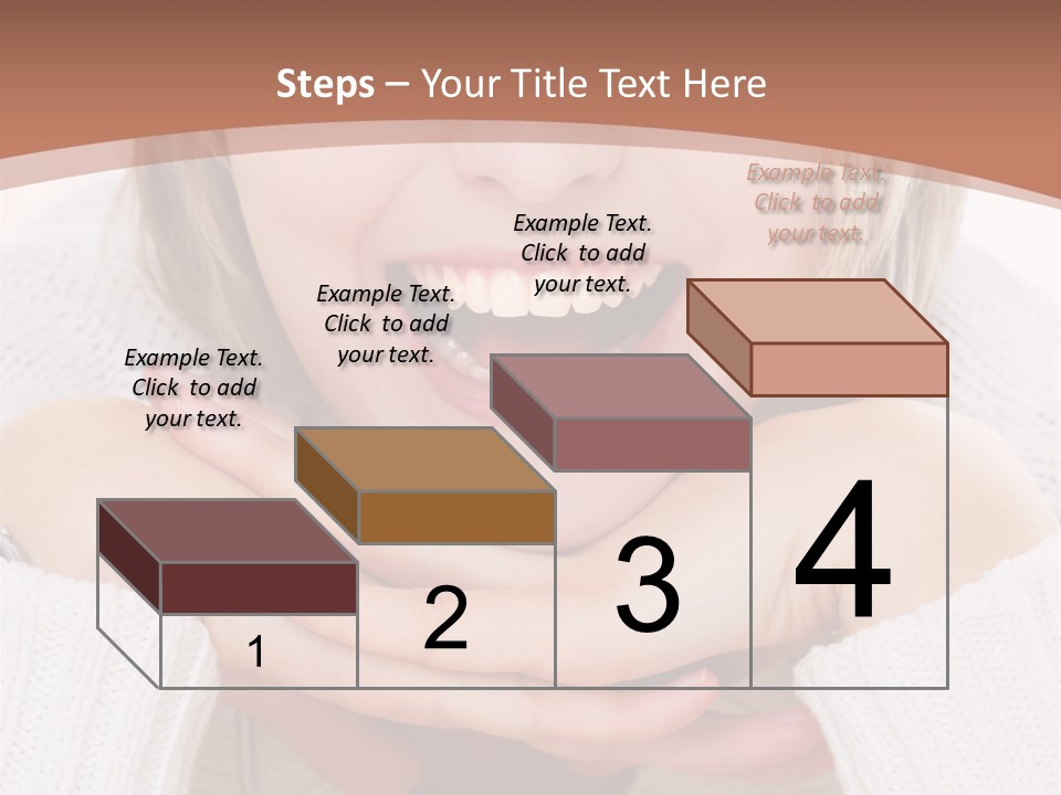 Smiling Woman Isolated On White Background PowerPoint Template