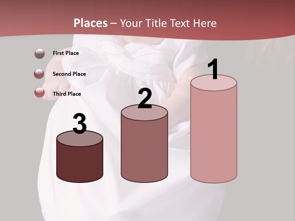 A Portrait Of A Baby Girl In A Christening Dress Being Held By Her Mother. PowerPoint Template