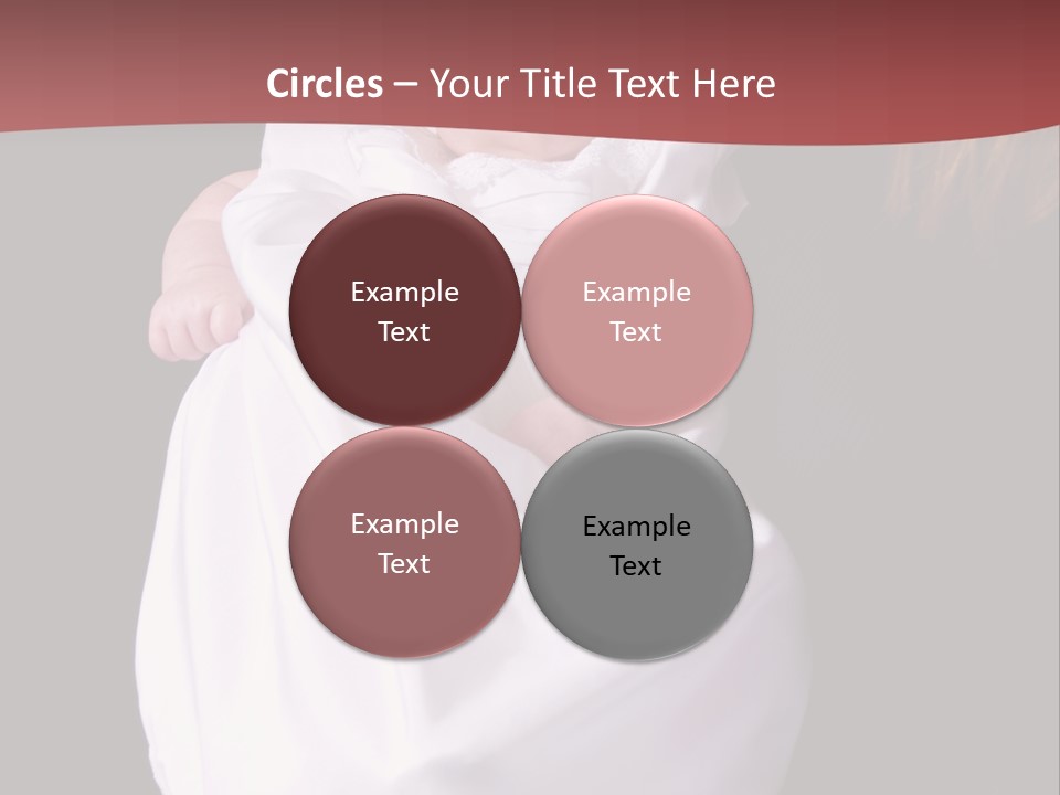 A Portrait Of A Baby Girl In A Christening Dress Being Held By Her Mother. PowerPoint Template