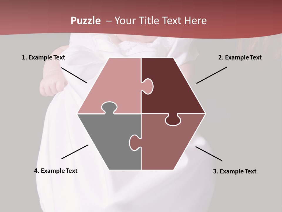 A Portrait Of A Baby Girl In A Christening Dress Being Held By Her Mother. PowerPoint Template