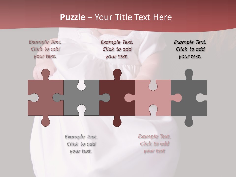 A Portrait Of A Baby Girl In A Christening Dress Being Held By Her Mother. PowerPoint Template