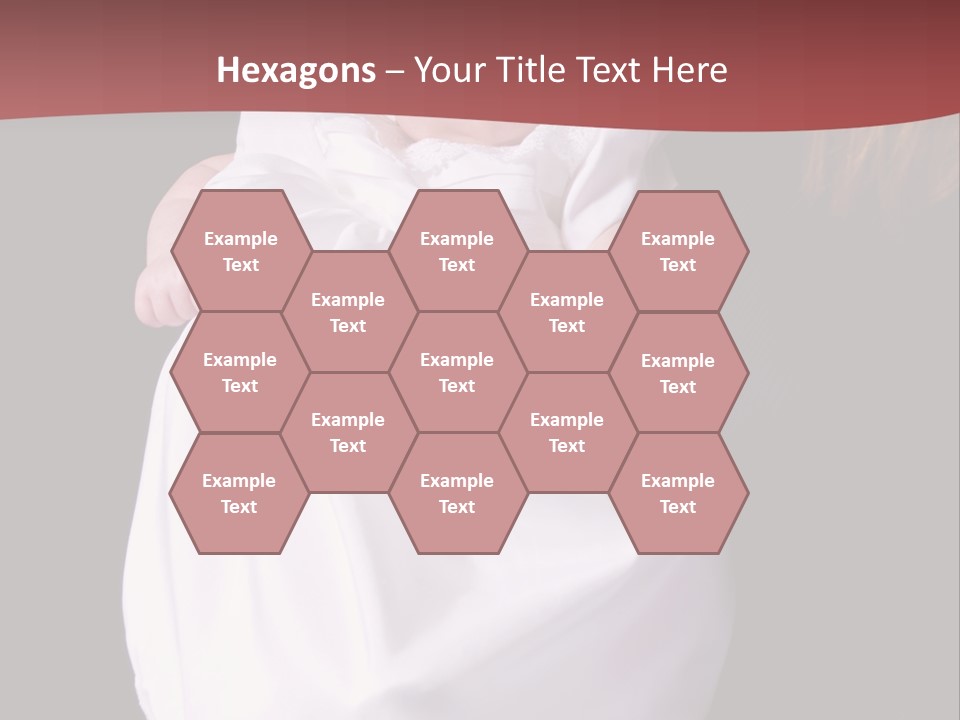 A Portrait Of A Baby Girl In A Christening Dress Being Held By Her Mother. PowerPoint Template