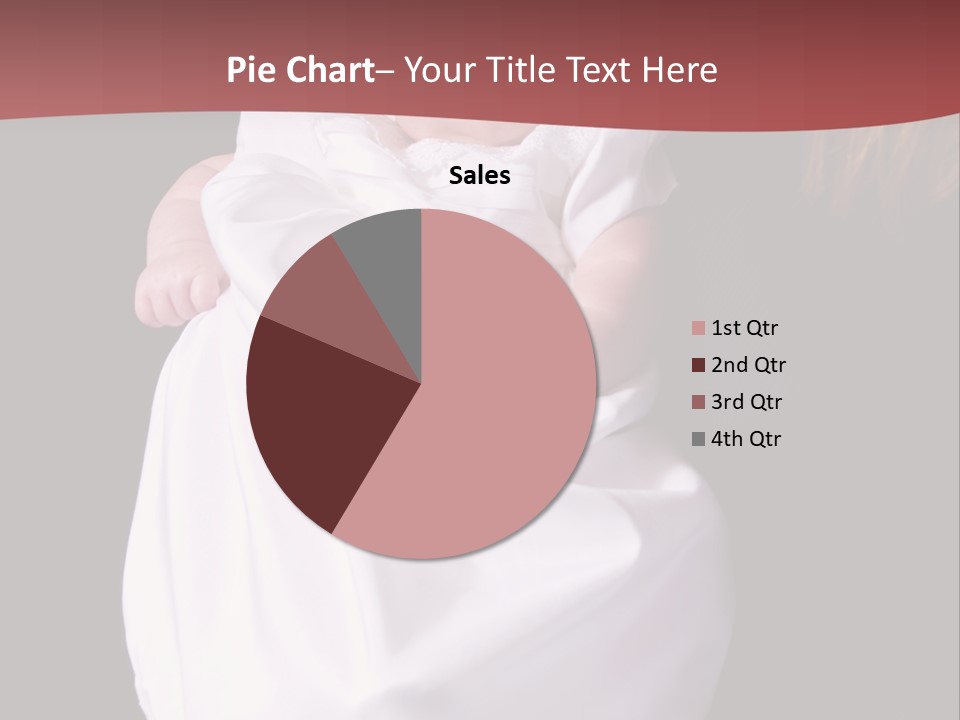 A Portrait Of A Baby Girl In A Christening Dress Being Held By Her Mother. PowerPoint Template