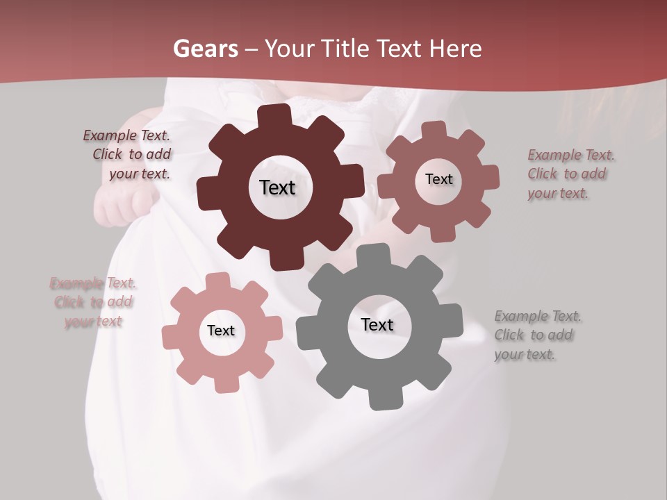 A Portrait Of A Baby Girl In A Christening Dress Being Held By Her Mother. PowerPoint Template