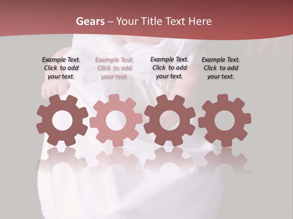 A Portrait Of A Baby Girl In A Christening Dress Being Held By Her Mother. PowerPoint Template