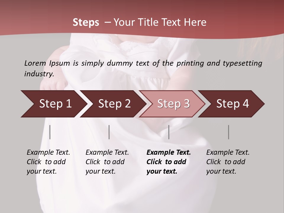 A Portrait Of A Baby Girl In A Christening Dress Being Held By Her Mother. PowerPoint Template
