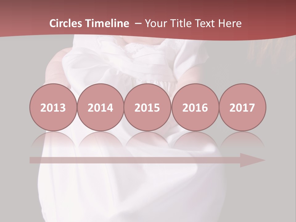 A Portrait Of A Baby Girl In A Christening Dress Being Held By Her Mother. PowerPoint Template