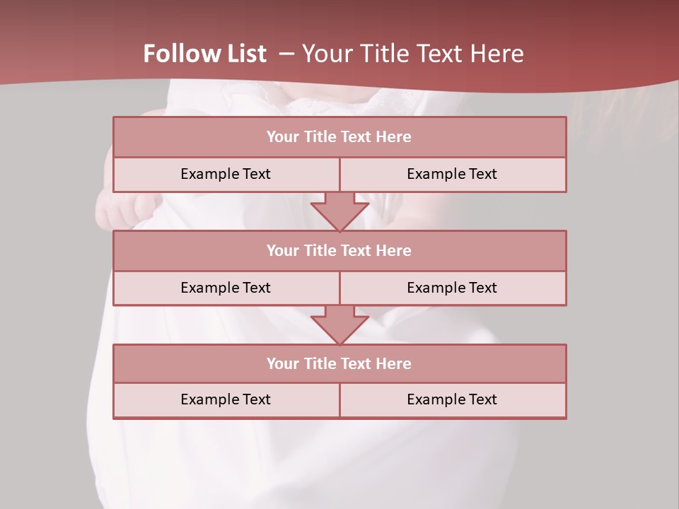 A Portrait Of A Baby Girl In A Christening Dress Being Held By Her Mother. PowerPoint Template