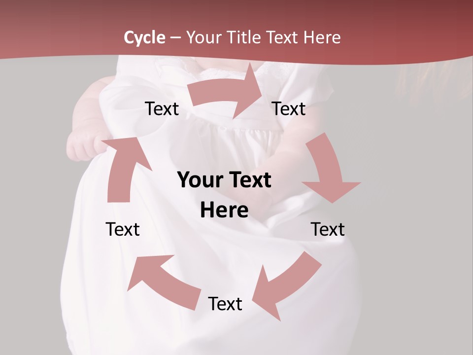 A Portrait Of A Baby Girl In A Christening Dress Being Held By Her Mother. PowerPoint Template