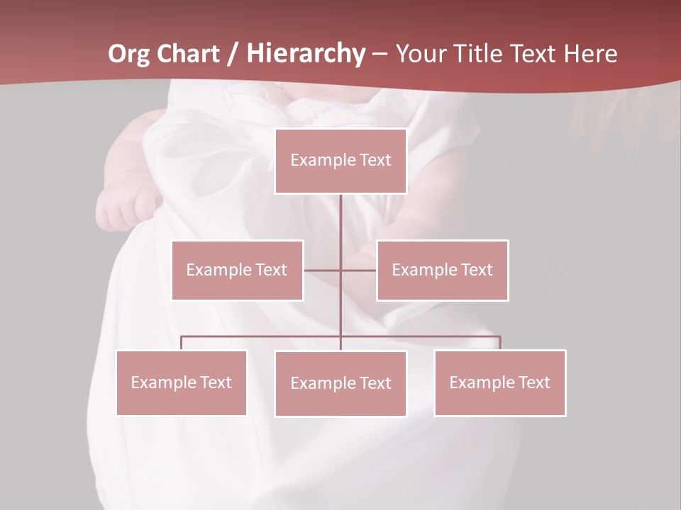 A Portrait Of A Baby Girl In A Christening Dress Being Held By Her Mother. PowerPoint Template