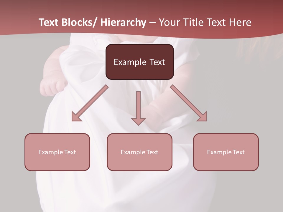 A Portrait Of A Baby Girl In A Christening Dress Being Held By Her Mother. PowerPoint Template
