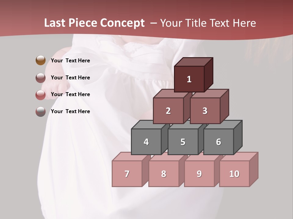 A Portrait Of A Baby Girl In A Christening Dress Being Held By Her Mother. PowerPoint Template